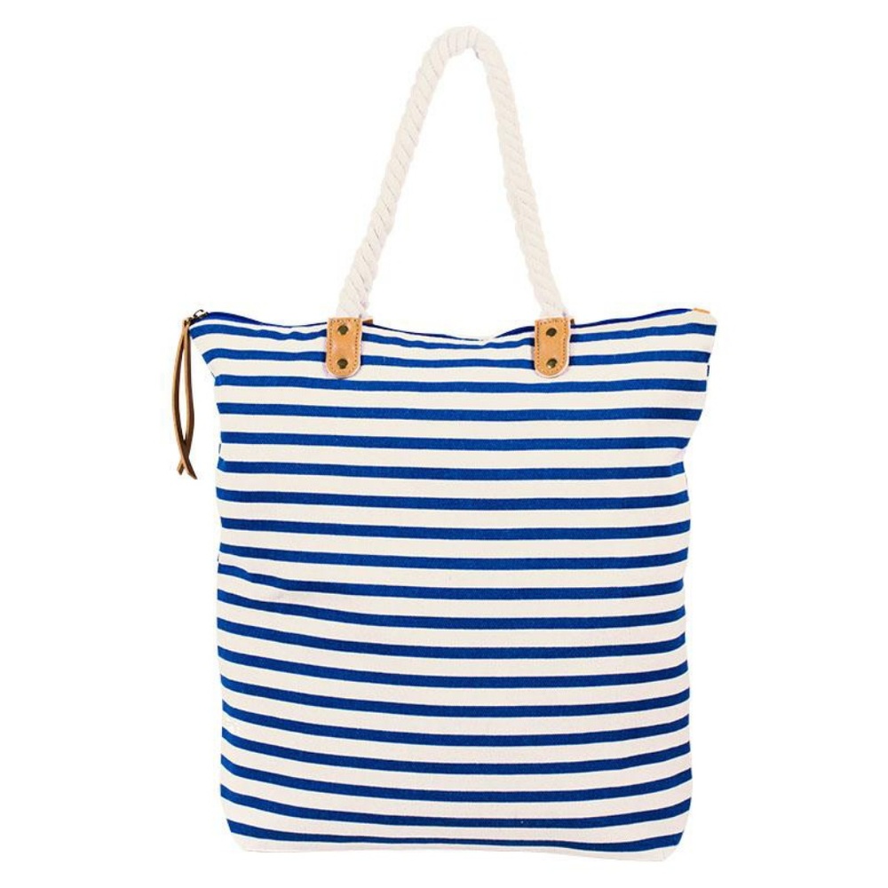 Summer and Rose Brittany Tote in Blue Stripe